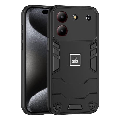 

For ZTE Blade A54 2 in 1 Shockproof Phone Case(Black)