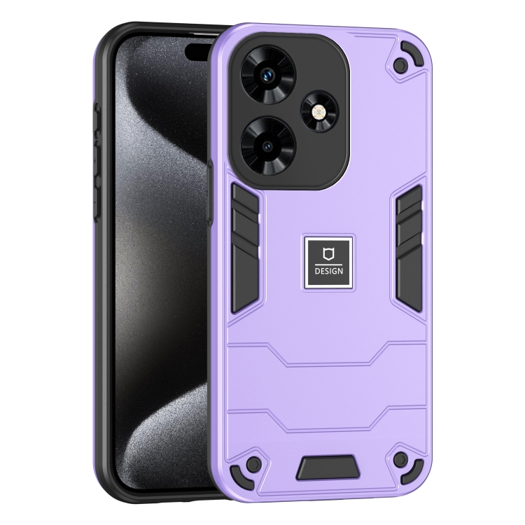 

For Infinix Hot 30 2 in 1 Shockproof Phone Case(Purple)
