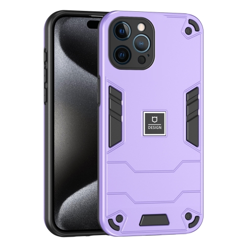 

For iPhone 12 Pro Max 2 in 1 Shockproof Phone Case(Purple)