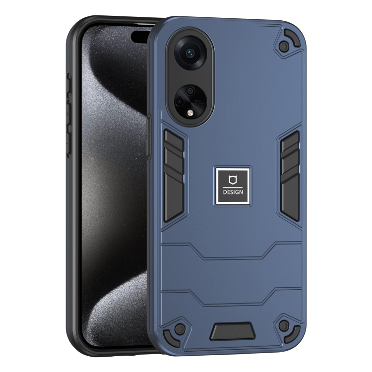 

For OPPO A98 2 in 1 Shockproof Phone Case(Blue)