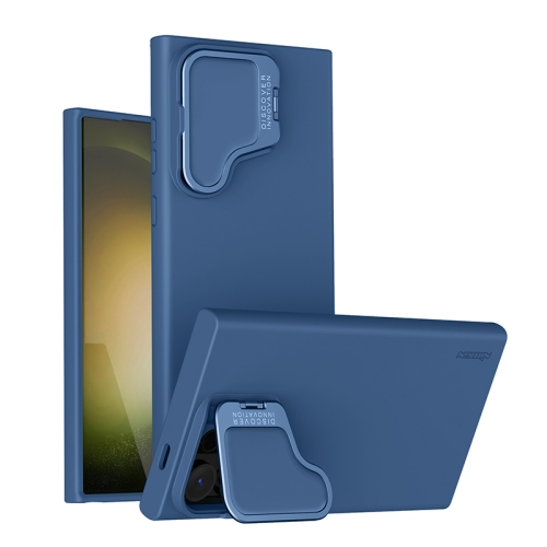 

For Samsung Galaxy S24 Ultra 5G NILLKIN CamShield Prop Liquid Silicone Phone Case(Blue)