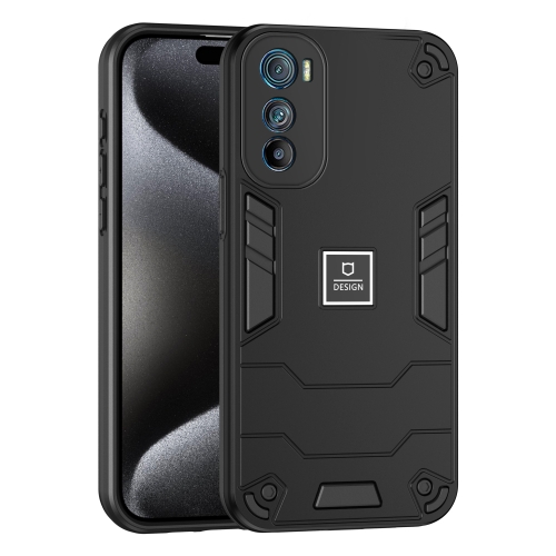 

For Motorola Edge 30 2 in 1 Shockproof Phone Case(Black)