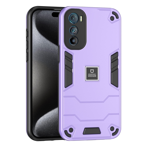 

For Motorola Edge 30 2 in 1 Shockproof Phone Case(Purple)