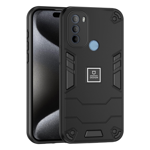 

For Motorola Moto G31 2 in 1 Shockproof Phone Case(Black)