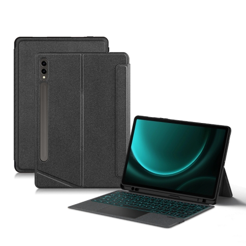 

For Samsung Galaxy Tab S9+ / S9 FE+ YJ-S9+ Split Bluetooth Keyboard Leather Tablet Case