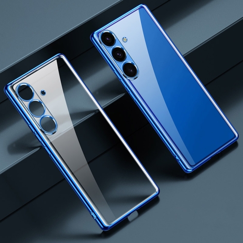 For Samsung Galaxy S24 5G SULADA Electroplating TPU Transparent Phone Case(Blue) гидрогелевая пленка anti blue ray mosseller для ulefone note 6p