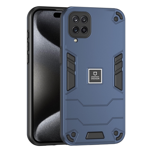 

For Samsung Galaxy A12 2 in 1 Shockproof Phone Case(Blue)