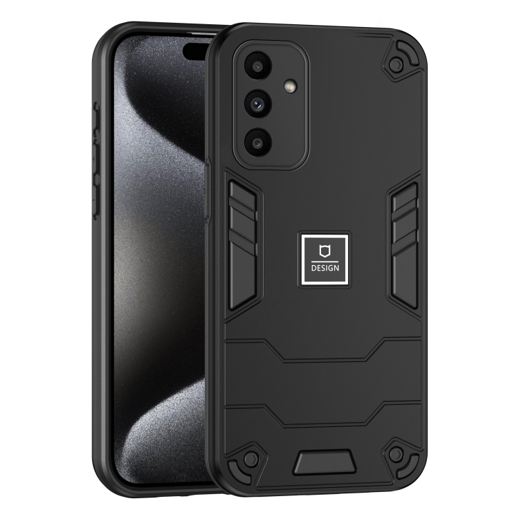 

For Samsung Galaxy A15 2 in 1 Shockproof Phone Case(Black)