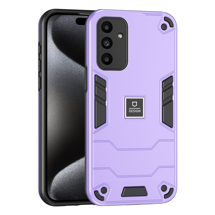 

For Samsung Galaxy A15 2 in 1 Shockproof Phone Case(Purple)