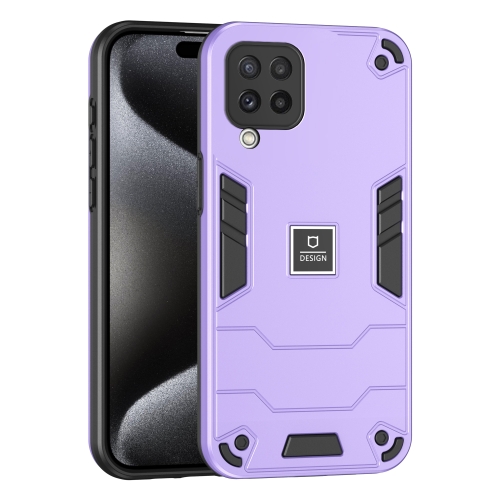 

For Samsung Galaxy A22 4G 2 in 1 Shockproof Phone Case(Purple)