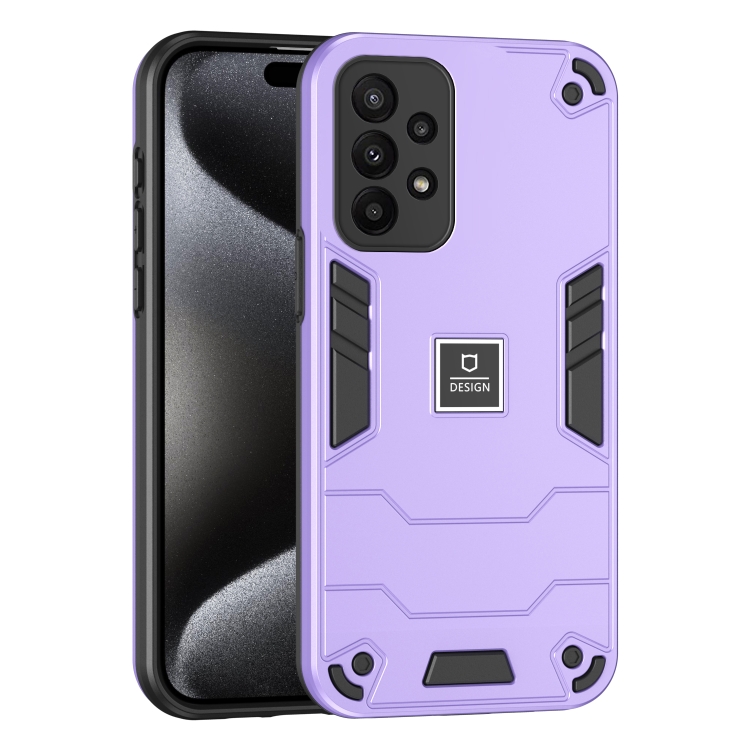 

For Samsung Galaxy A23 2 in 1 Shockproof Phone Case(Purple)