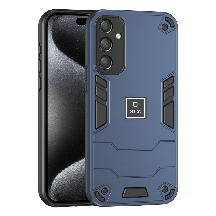 

For Samsung Galaxy A25 2 in 1 Shockproof Phone Case(Blue)
