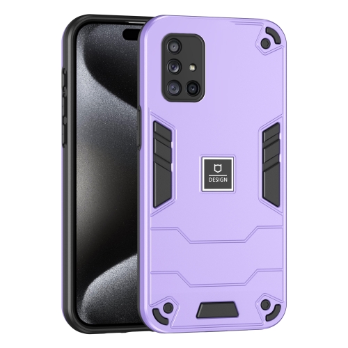 

For Samsung Galaxy A71 4G 2 in 1 Shockproof Phone Case(Purple)