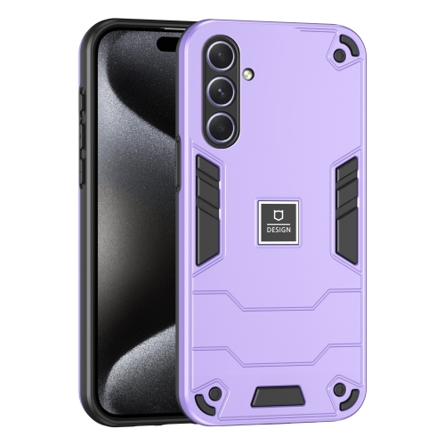 

For Samsung Galaxy A55 2 in 1 Shockproof Phone Case(Purple)