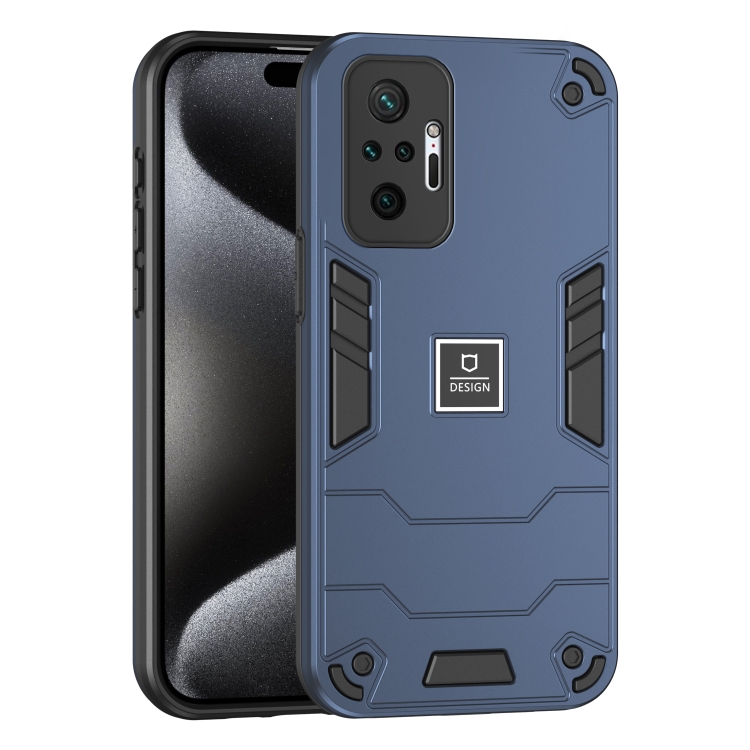 

For Xiaomi Redmi Note 10 Pro 4G 2 in 1 Shockproof Phone Case(Blue)