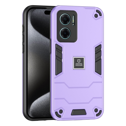 

For Xiaomi Redmi Note 11E 2 in 1 Shockproof Phone Case(Purple)