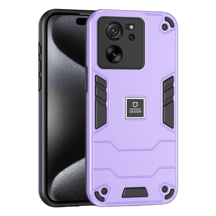 

For Xiaomi 13T 2 in 1 Shockproof Phone Case(Purple)