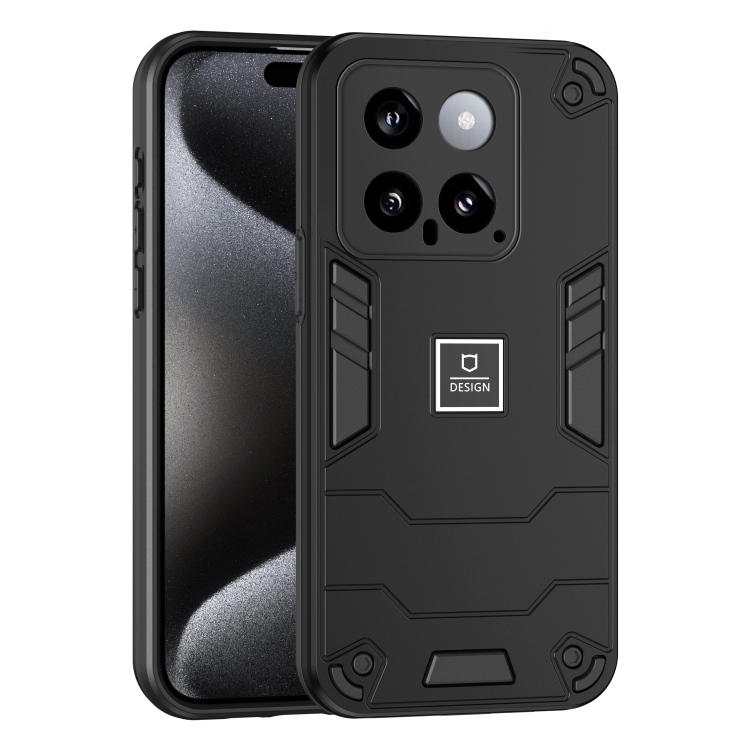 

For Xiaomi 14 2 in 1 Shockproof Phone Case(Black)