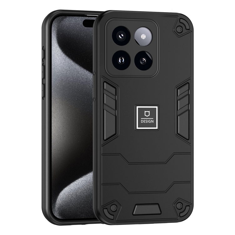 

For Xiaomi 14 Pro 2 in 1 Shockproof Phone Case(Black)