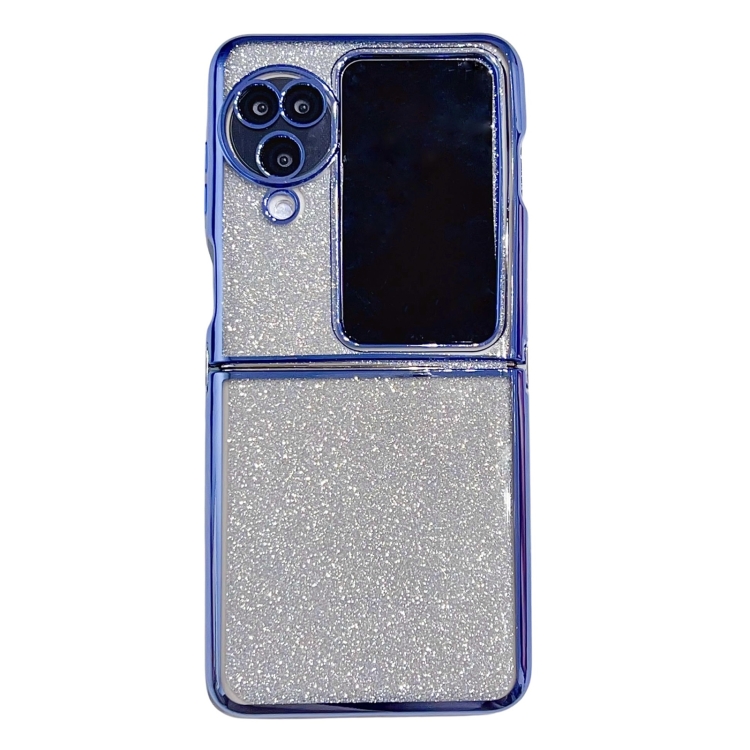 

For OPPO Find N3 Flip High-flash Cardboard Electroplated TPU Phone Case(Blue)