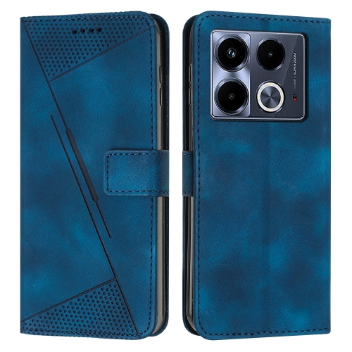 For Infinix Note 40 5G Dream Triangle Leather Phone Case with Long  Lanyard(Blue)