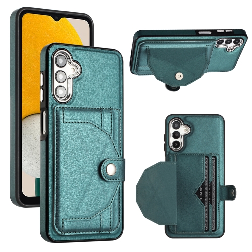 

For Samsung Galaxy A05s Shockproof Leather Phone Case with Card Holder(Green)