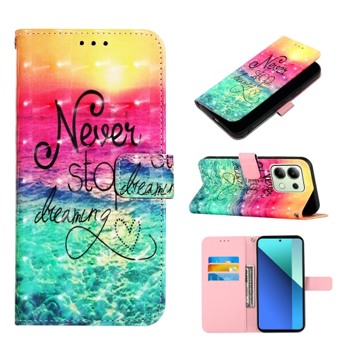 

For Xiaomi Redmi Note 13 4G Global 3D Painting Horizontal Flip Leather Phone Case(Chasing Dreams)