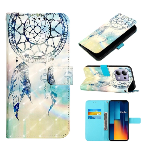 

For Xiaomi Redmi Note 13 Pro 4G Global 3D Painting Horizontal Flip Leather Phone Case(Dream Wind Chimes)