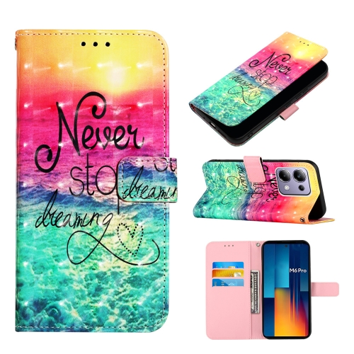 

For Xiaomi Redmi Note 13 Pro 4G Global 3D Painting Horizontal Flip Leather Phone Case(Chasing Dreams)