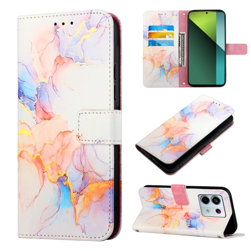 

For Xiaomi Redmi Note 13 Pro 5G Global PT003 Marble Pattern Flip Leather Phone Case(Galaxy Marble White)