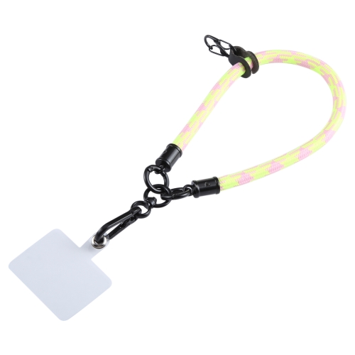 Universal Mobile Phone Pattern Short Wrist Lanyard(Pink Yellow) pm 3500 industrial strength universal rolling mobile base that makes your heaviest power tools easy to move