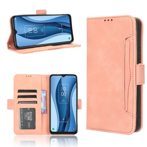 

For TCL 40 XE 5G / 40 NxtPaper 5G Skin Feel Calf Texture Card Slots Leather Phone Case(Pink)