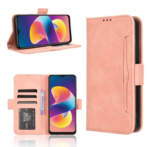 

For TCL 50 LE Skin Feel Calf Texture Card Slots Leather Phone Case(Pink)