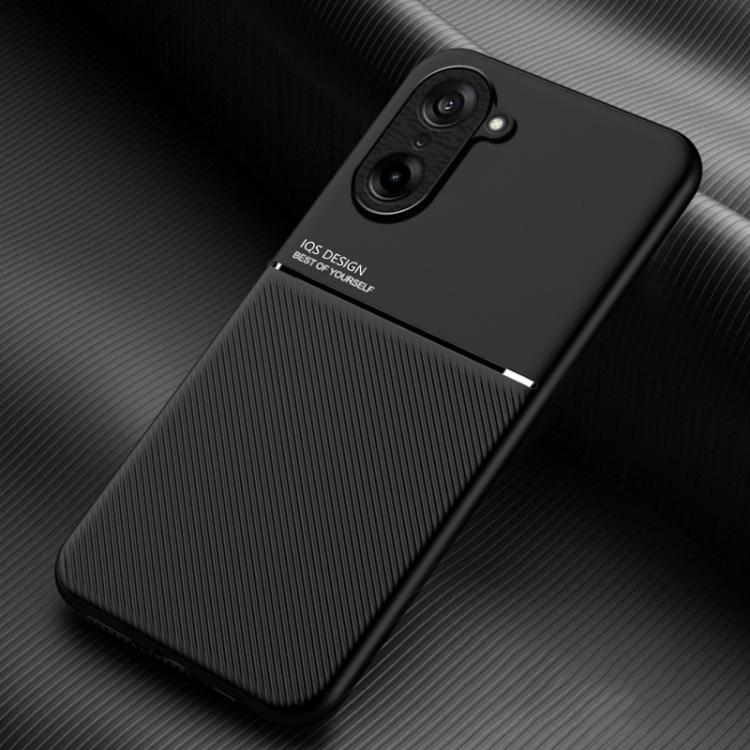 

For OnePlus Ace 5 Racing / Nord CE5 Classic Tilt Strip Grain Magnetic PC Hybrid TPU Phone Case(Black)