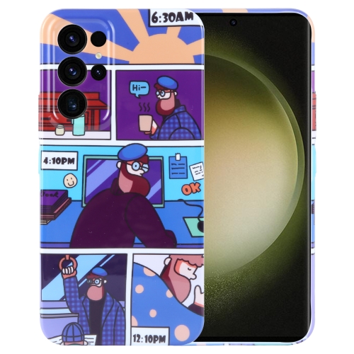 

For Samsung Galaxy S23 Ultra 5G Painted Pattern Precise Hole PC Phone Case(Working Uncle)