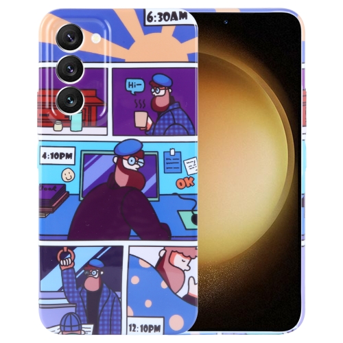 

For Samsung Galaxy S23+ 5G Painted Pattern Precise Hole PC Phone Case(Working Uncle)