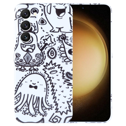 

For Samsung Galaxy S23+ 5G Painted Pattern Precise Hole PC Phone Case(Bottle Monster)