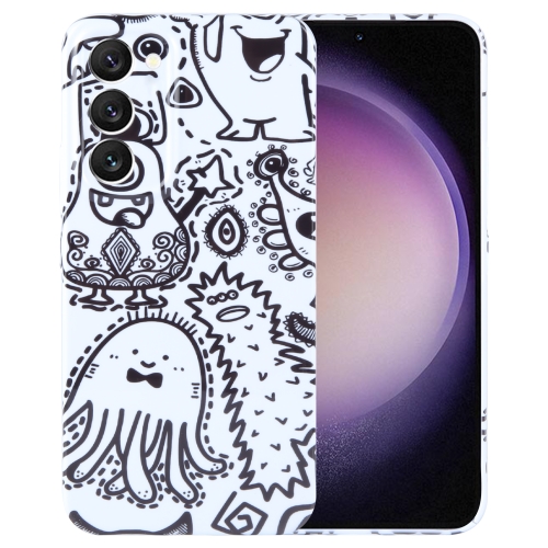 

For Samsung Galaxy S23 5G Painted Pattern Precise Hole PC Phone Case(Bottle Monster)