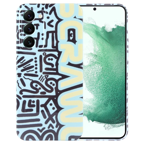 

For Samsung Galaxy S22+ 5G Painted Pattern Precise Hole PC Phone Case(Green SCR)