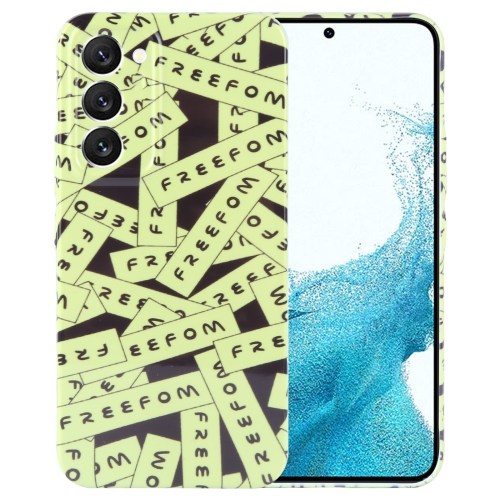 

For Samsung Galaxy S22 5G Painted Pattern Precise Hole PC Phone Case(Green Label)