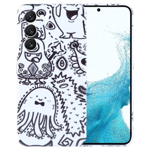 

For Samsung Galaxy S22 5G Painted Pattern Precise Hole PC Phone Case(Bottle Monster)