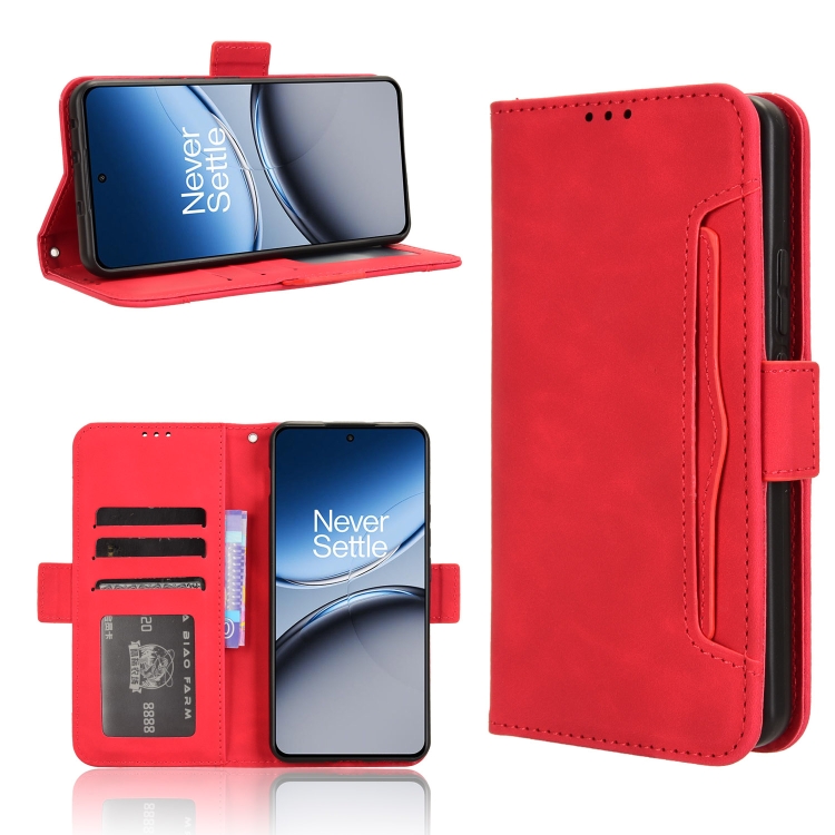 

For OnePlus Nord 4 5G Skin Feel Calf Texture Card Slots Leather Phone Case(Red)