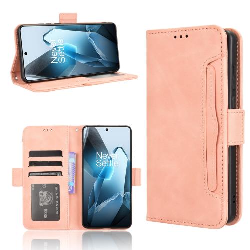 

For OnePlus 13 5G Skin Feel Calf Texture Card Slots Leather Phone Case(Pink)