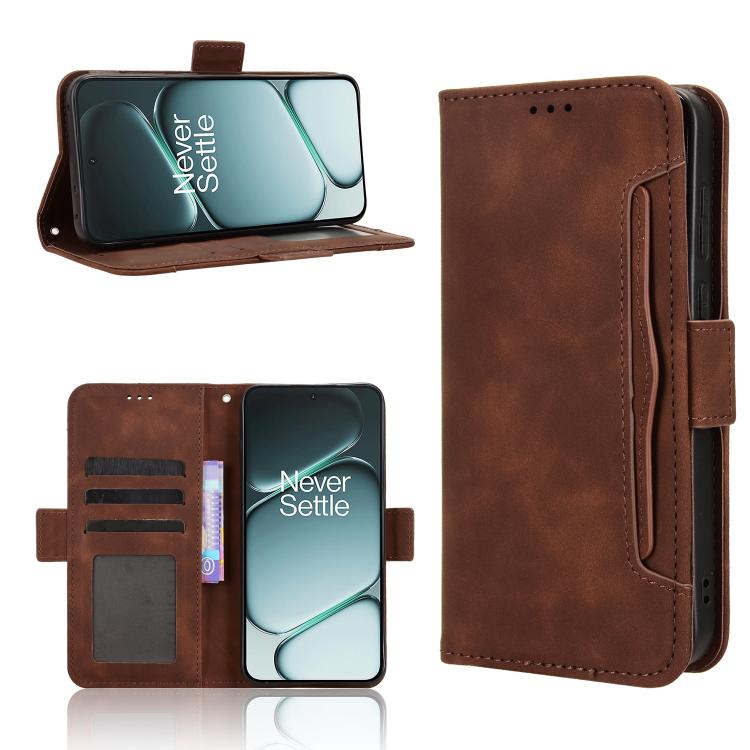 

For OnePlus Ace 6 / Ace 6T / 15R Skin Feel Calf Texture Card Slots Leather Phone Case(Brown)
