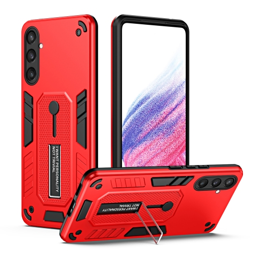 

For Samsung Galaxy S23 FE 5G Variety Brave Armor Finger Loop Holder Phone Case(Red)