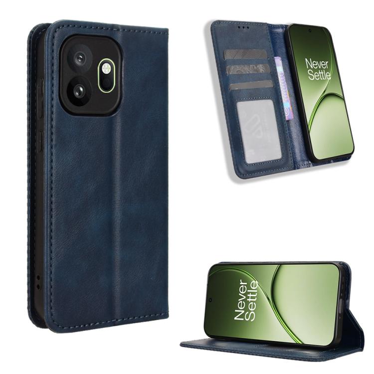 For OnePlus 15T Magnetic Buckle Retro Texture Leather Phone Case(Blue)