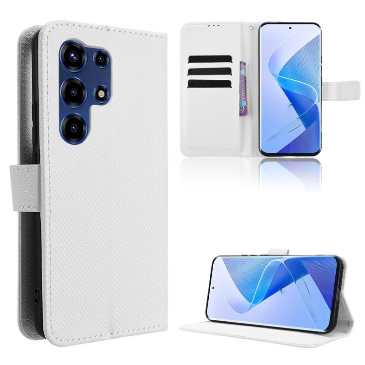 

For itel Super 26 Ultra Diamond Texture Leather Phone Case(White)