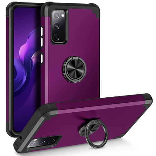 

For Samsung Galaxy S20 FE L2 Rotating Ring Holder Magnetic Phone Case(Light Purple)