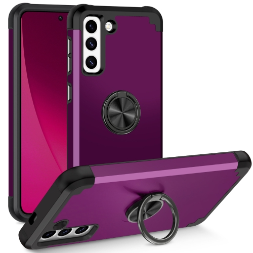 

For Samsung Galaxy S21+ 5G L2 Rotating Ring Holder Magnetic Phone Case(Dark Purple)