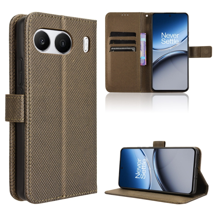 

For OnePlus Nord 4 5G Diamond Texture Leather Phone Case(Brown)